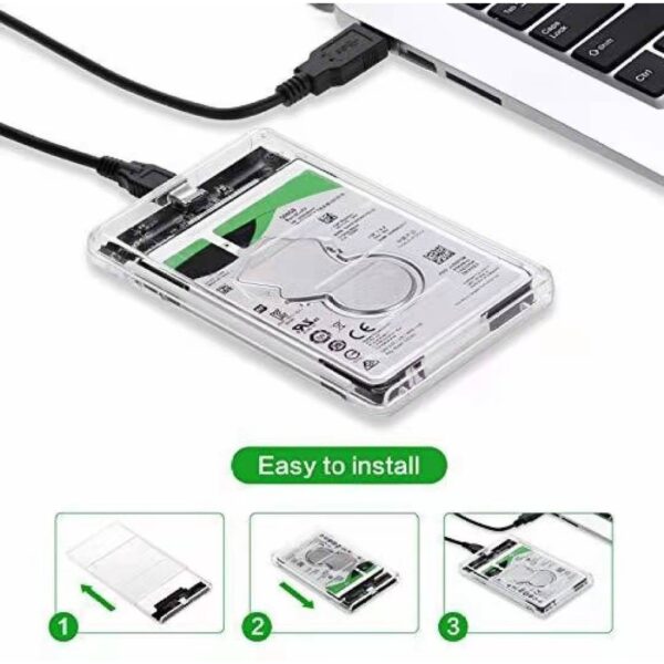 HDD Case 2.5 Inch Transparent Sata to USB 3.0 / 3.1 Hard Disk Case Tool 4TB Uasp Type C SSD HDD Enclosure 10Gbps