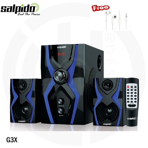 Salpido Official Salpido The Ultimate G3X Super Bass 2.1 High Quality Speaker : Bluetooth , Fm Radio SD Slot , USB Slot
