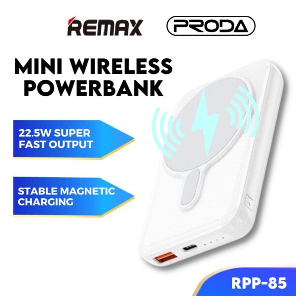 Remax Powerbank Wireless Powerbank Fast Charging Powerbank Remax RPP-85 15W Powerbank 20W Powerbank Magnetic Powerbank