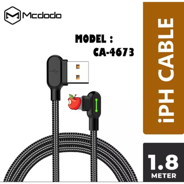 Mcdodo 100% Ori CA-4673 Buttom Series Iph Cable 1.8M
